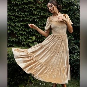 Baltic born Vivaldi gold dress. XL. NWT.